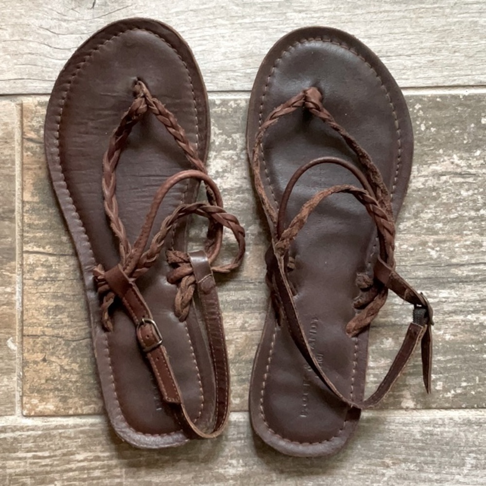 Rock and Candy sandals, size 9, dark brown